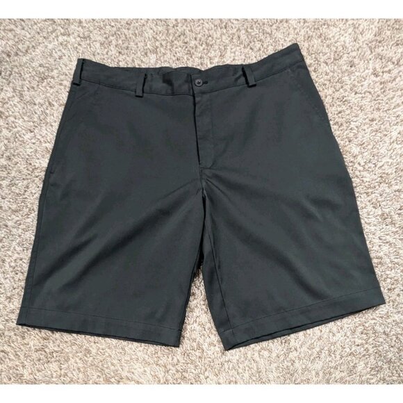 Nike Golf Dri-Fit Shorts Mens 36 Black Flat Front 11" Inseam Performance - Picture 1 of 7